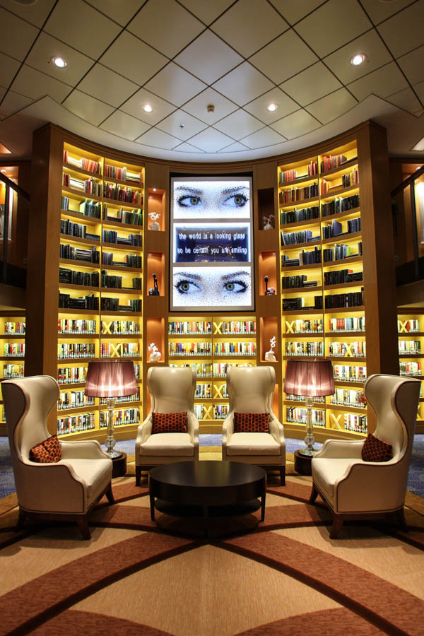 The library onboard Celebrity Reflection
