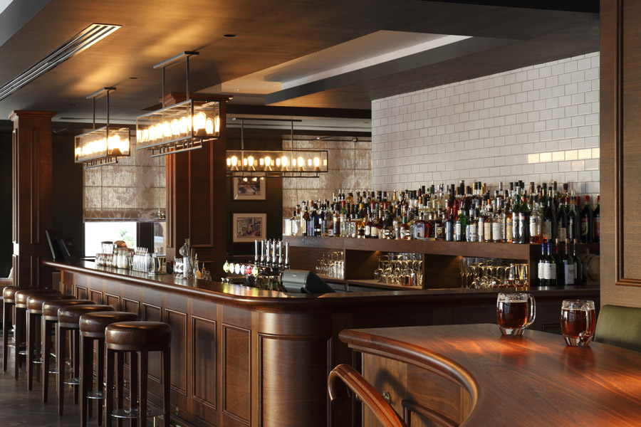The bar at the Blue Boar