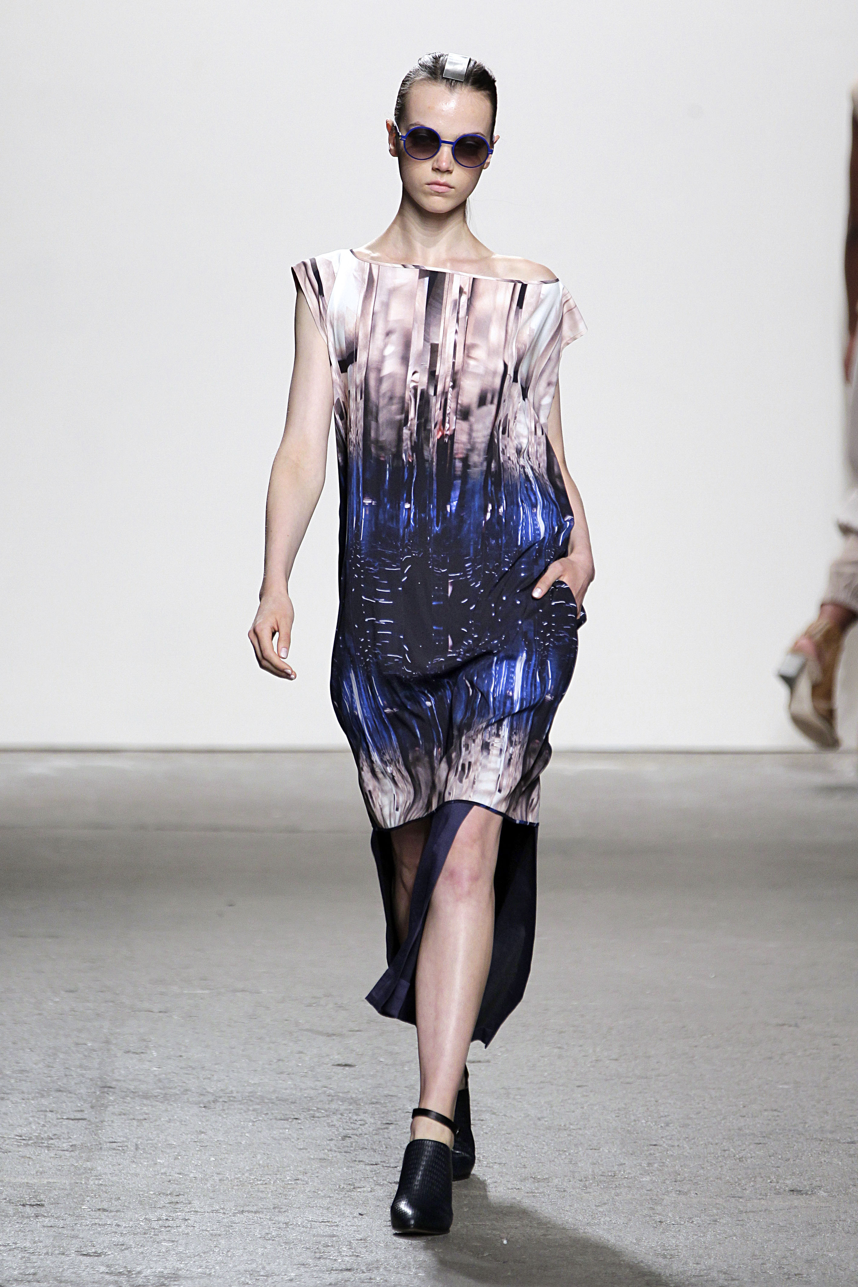 Zero+Maria Cornejo S/S 2014 - the "Mirror" print developed from an image Maria shot at the Palais de Tokyo, Paris